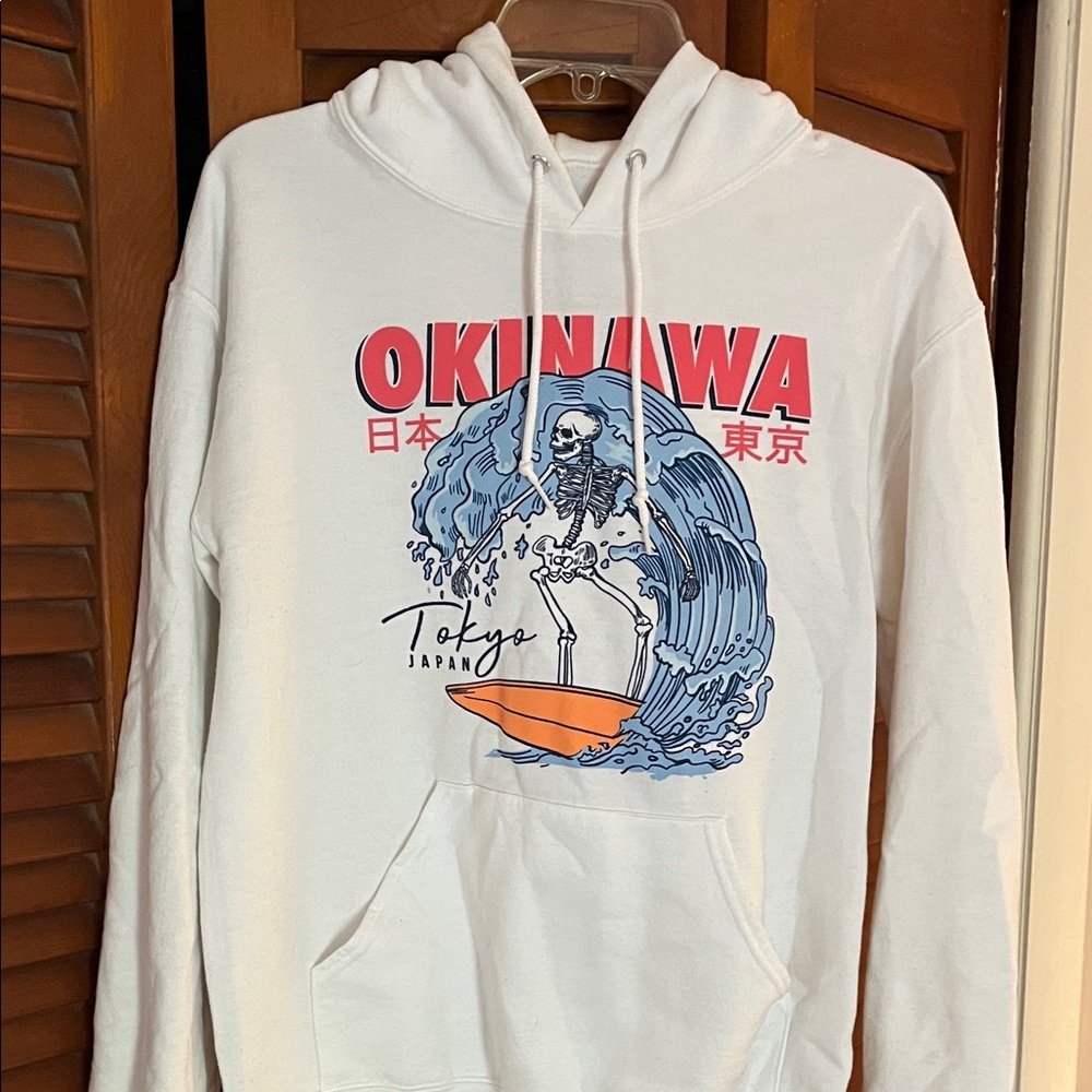 Tokyo Japan White Graphic Hoodie